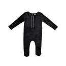 Children Soft Velvet Set Stretchy Robe black stretchy 3-6M