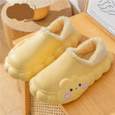 Cloud Winter Cotton Slippers For Women Yellow