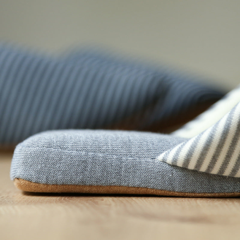 Striped Soft Bottom Bedroom Slippers