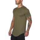 New Gym Wear Plain Shirts Custom Mens Fitness Sports Clothing Army Green