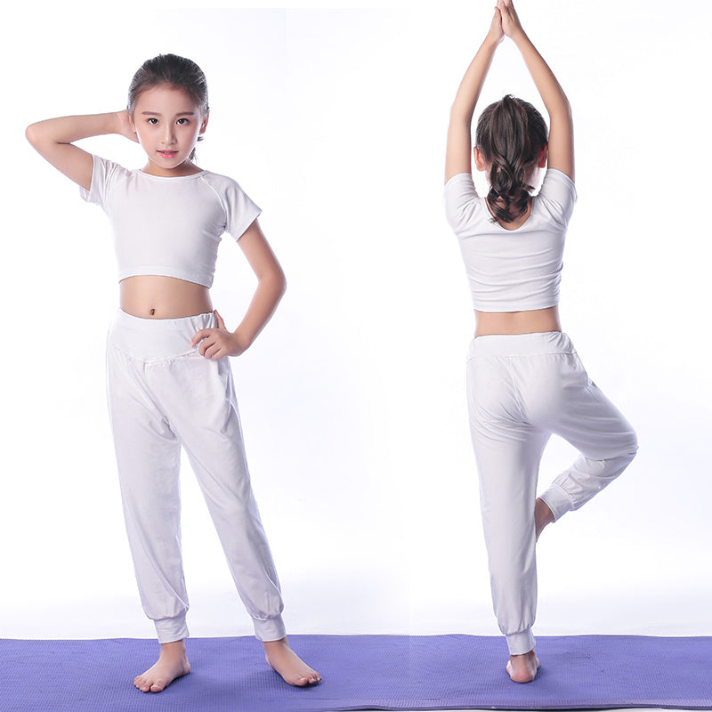 Children's Yoga Clothing Set White