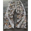 Loose Fitting Fleece-Lined Striped Sports Pants Camouflage