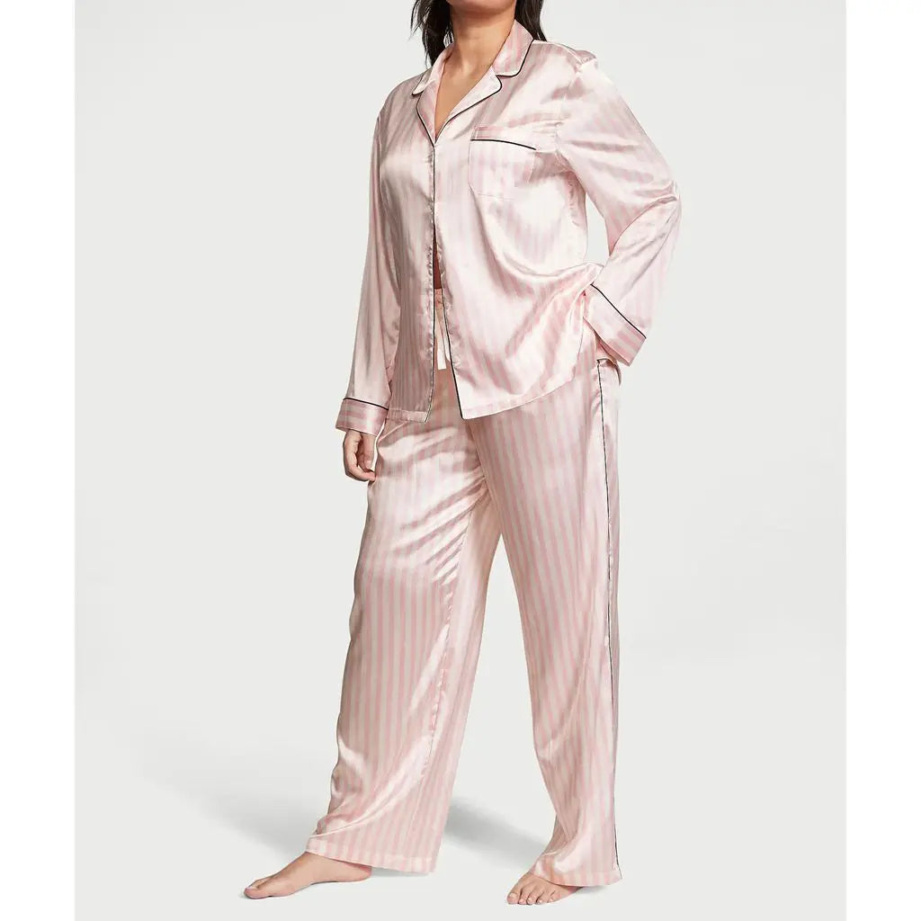 Women 2Pcs Satin Loungewear Set 3 M