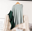 Pure cashmere knitted shawl Green