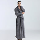 Coral Fleece Nightgown Homewear Thickened Pajamas Gray