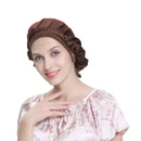 Pure Silk Hair Bonnets For Women coffee free size