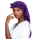 Women Bonnet Satin- Long Tail Purple