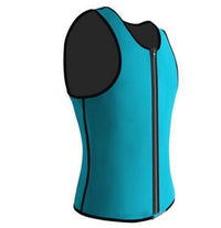 Rubber Corset Sports Vest For Men Blue