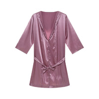 Thin Loose Short Sleeve Pajamas Light Pink