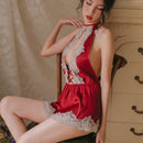 Lace lingerie nightgown Red