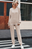 Comfortable Long-sleeved And Trousers Loungewear Set