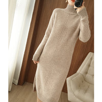 Women's Base Cashmere Woolen Skirt Camel