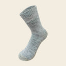 Warm Fleece-lined Thickened Wool Socks Light Gray Free Size