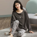 Pajamas Set Women Grey strawberry