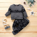 European And American Knitted Stitching Sports Children's Clothing Grey