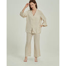 Luxury Silk Two-piece Loungewear Set For Women