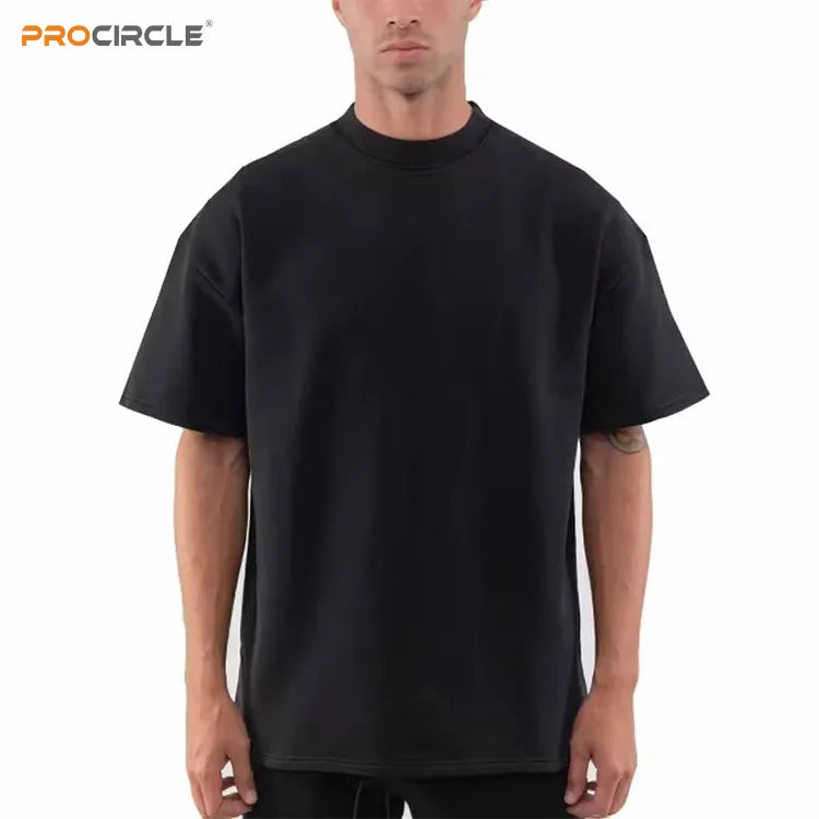 Cotton Heavyweight Casual Fashion Drop Shoulder T-Shirt Short Sleeve