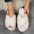 Fashionable Cross Strap PVC Sole Slippers