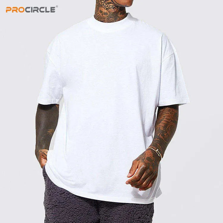 Cotton Heavyweight Casual Fashion Drop Shoulder T-Shirt Short Sleeve