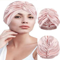 woman turban satin hair bonnets