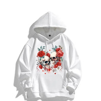 Unisex Knitted Pullover Hoodie With Skull Skeleton Pattern (Silk Lining On Request)