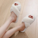 Fashionable Cross Strap PVC Sole Slippers