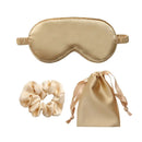 3-in-1 Imitated Silk Eye Mask Set with Drawstring Bag and Hair Scrunchie Hairband Satin Sleeping Eyemask