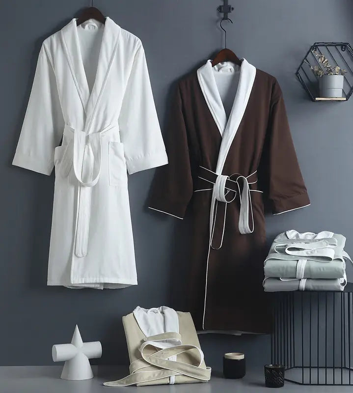 New Design Satin Bath Robes Fleece Luxury Fluffy Hotel Bathrobe