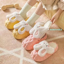 Cute fluffy fuzzy slippers animal plush cow pig Home Slides Ladies Winter Indoor