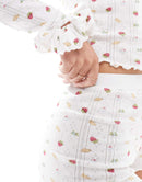 Long Sleeve women Floral Loungewear set with Shorts