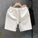 White Jacquard Shorts For Men Relaxation