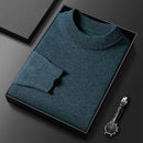 All Wool Sweater Solid Knitwear Dark Green