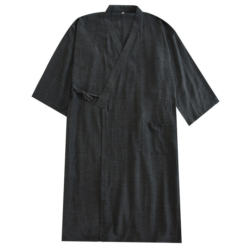 Japanese Style Luxury Lace-up Kimono Lounge Robe