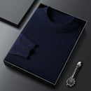 All Wool Sweater Solid Knitwear Navy Blue