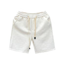 White Jacquard Shorts For Men Relaxation