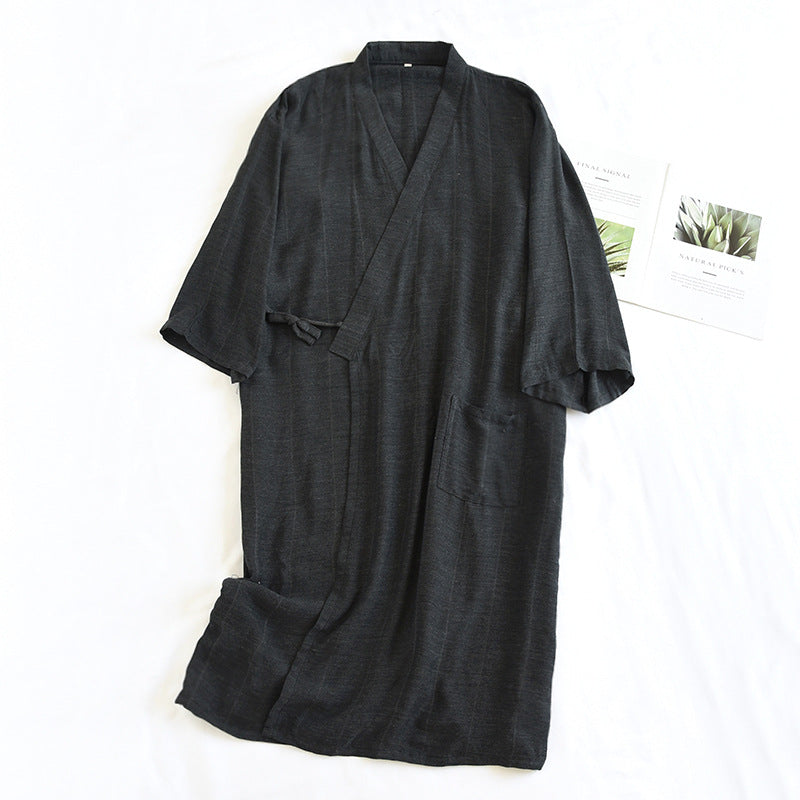 Japanese Style Luxury Lace-up Kimono Lounge Robe