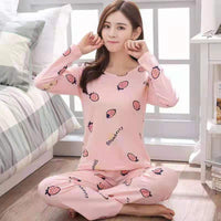 Pajamas Set Women Strawberry