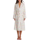 Women Flannel Robe Sleepwear Floral Print as shown picture1 S