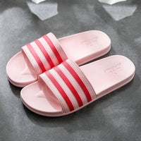 White Stripes Bathroom Slippers 2090Pink