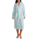 Women Flannel Robe Sleepwear Floral Print as shown picture M