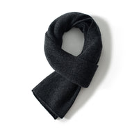 Cashmere Scarf - Wool Charcoal Gray 150x26