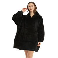 Men And Women Couples Paragraph Fleece Loungewear Robe Black Average Size