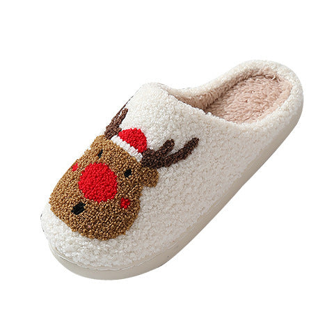 Family Cartoon Plush Slippers For Unisex