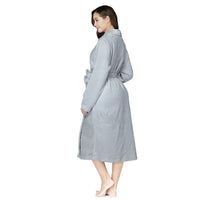 lapel bathrobe women robe