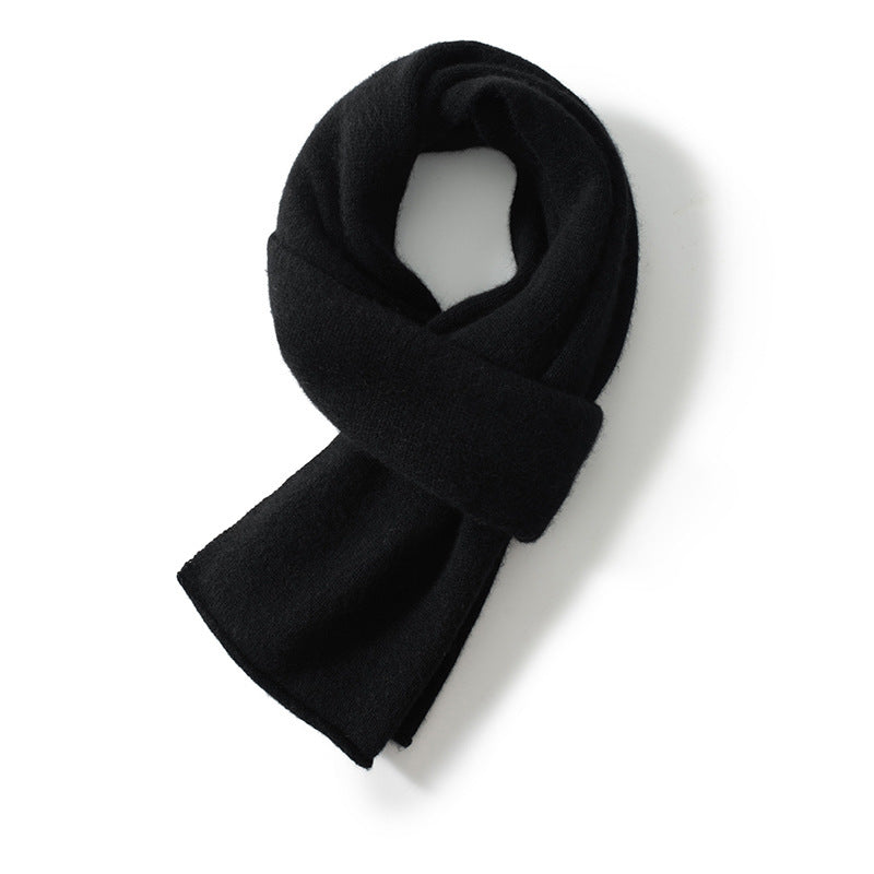 Cashmere Scarf - Wool Black 150x26