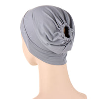 New Multicolor Back Elastic Hat Light Grey