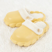 Detachable Shoes Winter Slippers For Women Waterproof Slippers Yellow