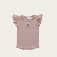 Rose Grey Embroidered Knitting Baby Kids Clothing Short sleeve