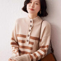 Pure Cashmere Sweater Striped Sweater