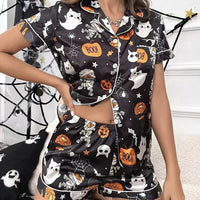 2-Piece Ultra Thin Short Sleeve Sleepwear Pajama Set For Women